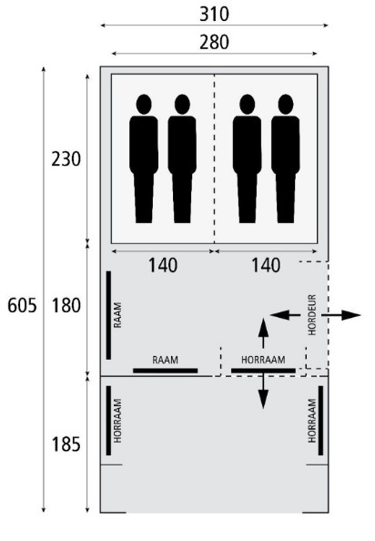 Map Ready to Camp (2 bedrooms - 4 persons)