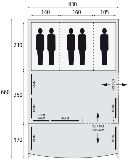 Map Ready to Camp (3 bedrooms - 5 persons)